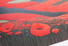 Load image into Gallery viewer, Original Linocut Print | 'Poppies Unveiled'