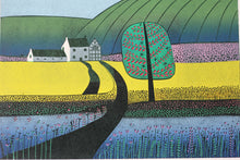 Load image into Gallery viewer, Original Linocut Print | 'A Walk in the Rapeseed Fields'