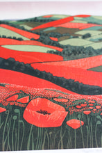 Load image into Gallery viewer, Original Linocut Print | 'Poppies Unveiled'