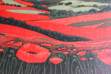 Load image into Gallery viewer, Original Linocut Print | 'Poppies Unveiled'