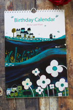Load image into Gallery viewer, birthday calendar, perpetual birthday calendar, A4 wall calendar, art wall calendar, artist calendar, celebration calendar, everlasting calendar, perpetual calendar, laylart studio, laylart calendar, acrylic painting calendar, event calendar, floral calendar, quirky calendar, artwork spiral calendar, a4 calendar