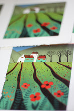 Load image into Gallery viewer, Original Linocut Print | 'The Fields of Happiness'