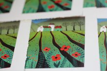 Load image into Gallery viewer, Original Linocut Print | 'The Fields of Happiness'