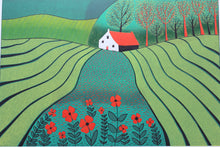 Load image into Gallery viewer, Original Linocut Print - 'When April Pours the Colours'
