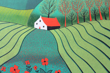 Load image into Gallery viewer, Original Linocut Print - 'When April Pours the Colours'