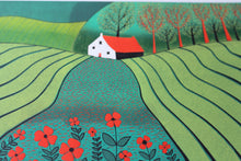 Load image into Gallery viewer, Original Linocut Print - 'When April Pours the Colours'