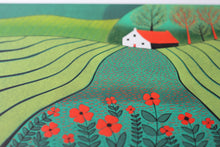 Load image into Gallery viewer, Original Linocut Print - 'When April Pours the Colours'