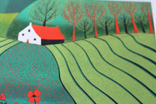 Load image into Gallery viewer, Original Linocut Print - 'When April Pours the Colours'