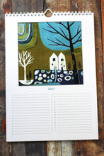 Load image into Gallery viewer, birthday calendar, perpetual birthday calendar, A4 wall calendar, art wall calendar, artist calendar, celebration calendar, everlasting calendar, perpetual calendar, laylart studio, laylart calendar, acrylic painting calendar, event calendar, floral calendar, quirky calendar, artwork spiral calendar, a4 calendar