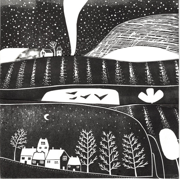 'Under the Winter Sky' | Original Handmade Collage