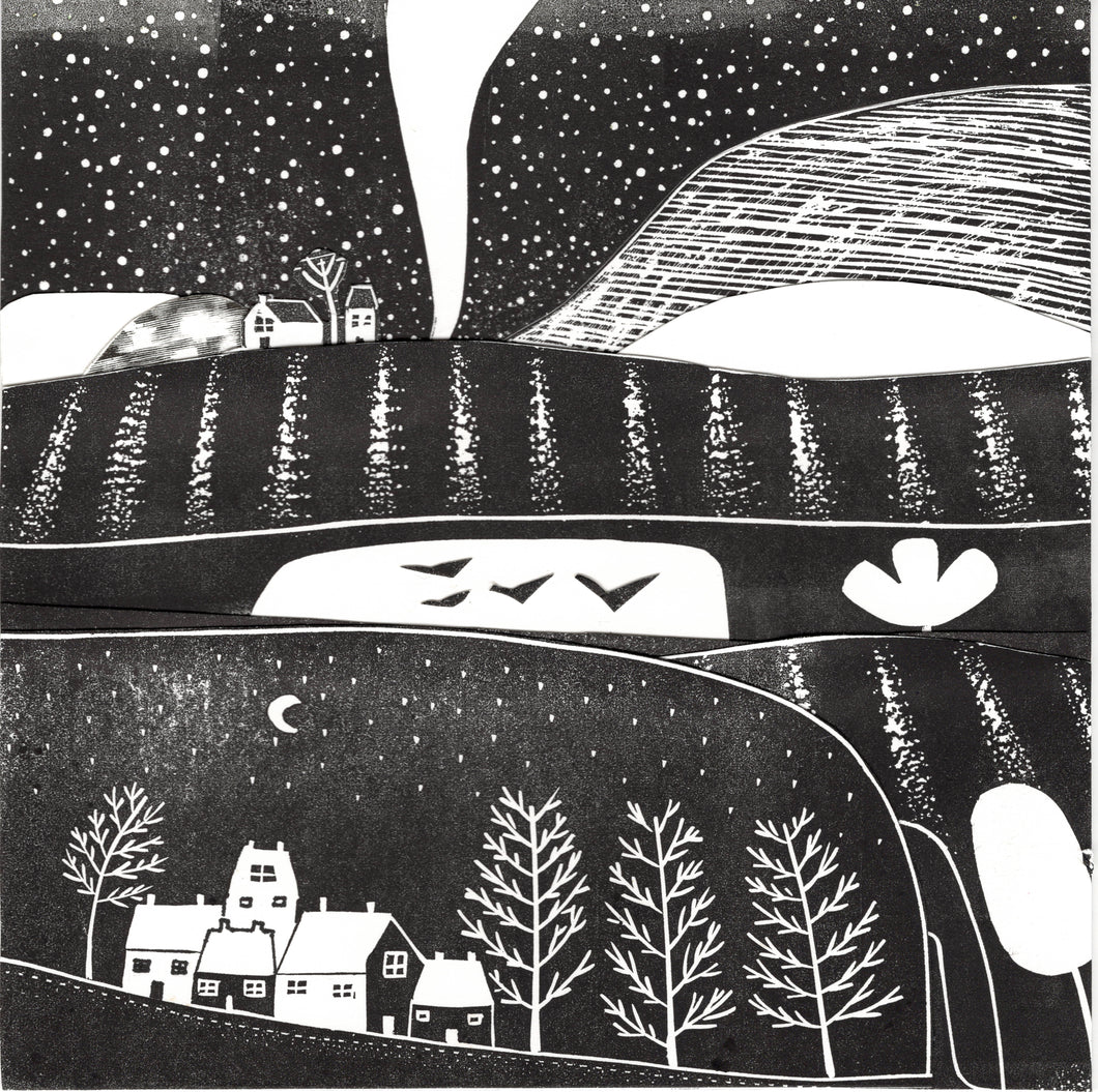 'Under the Winter Sky' | Original Handmade Collage