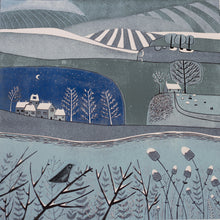 Load image into Gallery viewer, &quot;Wild Winter Pinout Print - Full View of Rural Landscape in Subtle Blues