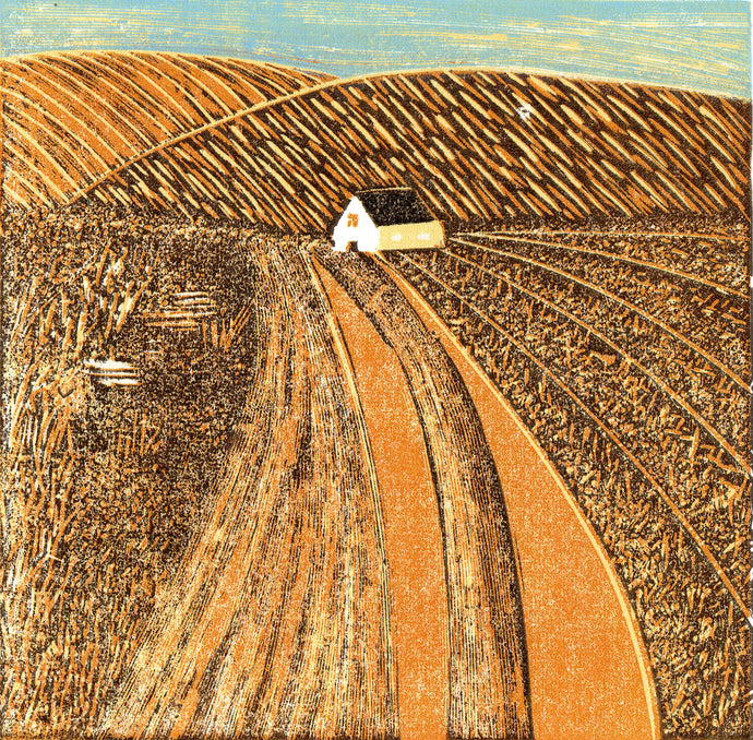 'Golden Fields' | Original Linocut Print