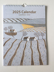 A4 Wall Calendar 2025 - Spiral Art Calendar A4