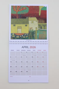 Square Colourful 2026 Wall Calendar - 20 x 20 cm