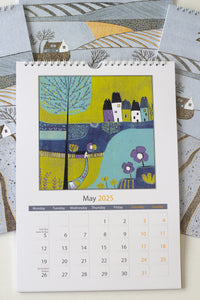 A4 Wall Calendar 2025 - Spiral Art Calendar A4