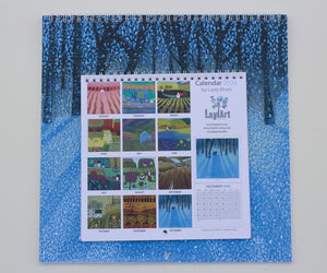 Square Colourful 2026 Wall Calendar - 20 x 20 cm