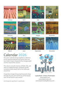 A5 Colourful 2026 Wall Calendar
