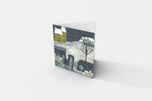 Load image into Gallery viewer, Wintry Night Christmas Card - Linocut Print by Laylart Studio