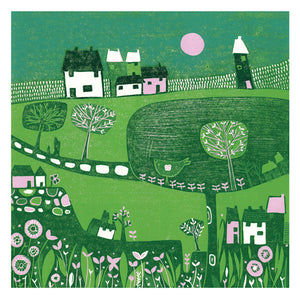 Greetings Card | 'Green Grass of Home'