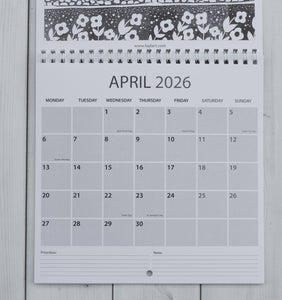Large Square 2026 Wall Calendar Planner