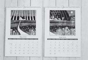 A5 Wall Calendar 2026