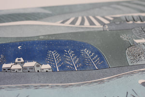 Capturing the Essence: The Tranquil Countryside in Shades of Blue