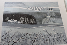 Load image into Gallery viewer, Fine Detail: &#39;Wild Winter&#39; Linocut&#39;s Tranquil Snow Scene