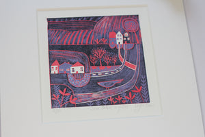 ‘Calm Before the Nightfall’ | Original Linocut Print