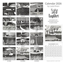 Load image into Gallery viewer, Large Square 2026 Wall Calendar Planner