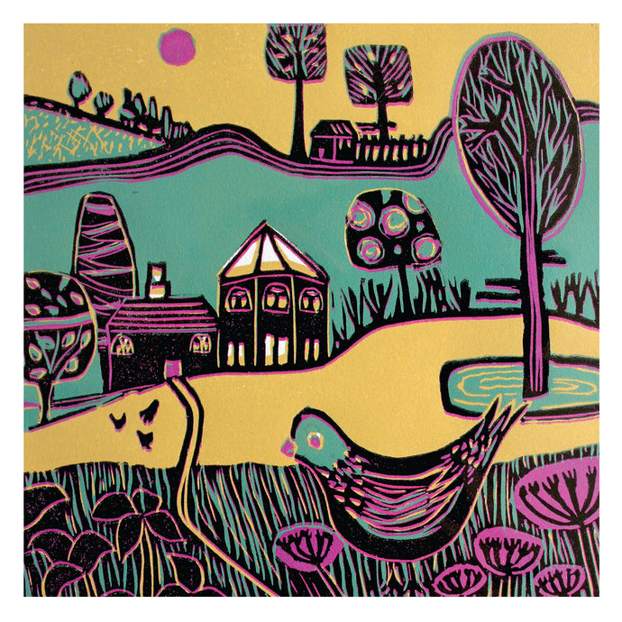 'St. Ann's Well' | Original Linocut Print