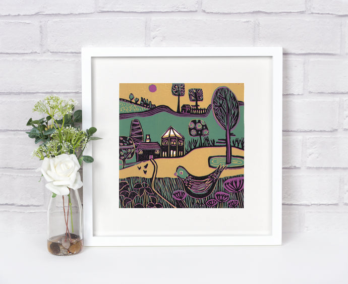 'St. Ann's Well' | Original Linocut Print