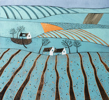Load image into Gallery viewer, Original Linocut Print | &#39;Beyond the Empty Blue&#39;
