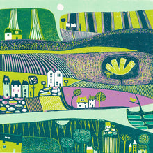 Load image into Gallery viewer, Original Lino Print | &#39;Green Valley&#39;