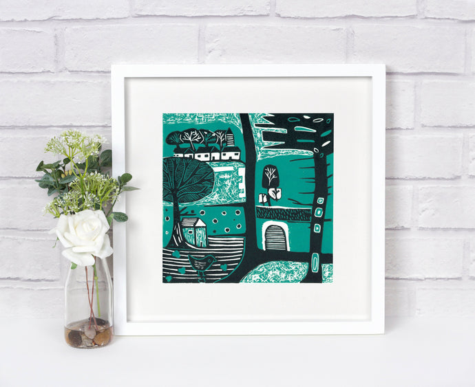 'The Way Home' | Original Linocut Print