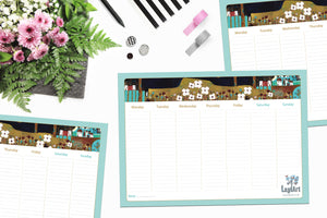 Blue Weekly Planner Pad