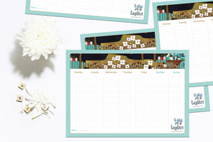 Blue Weekly Planner Pad