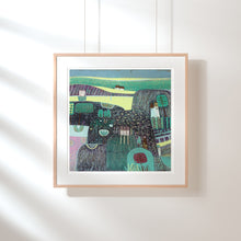 Load image into Gallery viewer, Original Linocut Print | &#39;Summer in the Hills&#39;